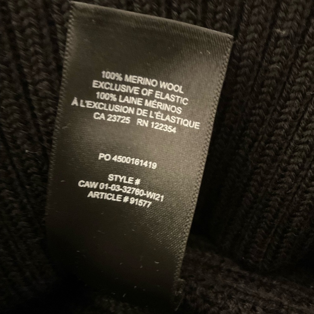 🖤💫 Aritzia Babaton Gratzia Black 100% Merino Wool Sweater Shoulder Pads M EUC - Picture 6 of 9